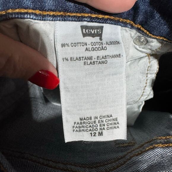 EUC Levi’s 505 Straight Leg Jeans Dark Wash Denim 12 Western Rodeo Y2K 2010 - Picture 6 of 7